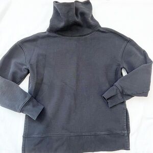 Athleta 24/7 Funnel Neck Sweatshirt Black Size XXS